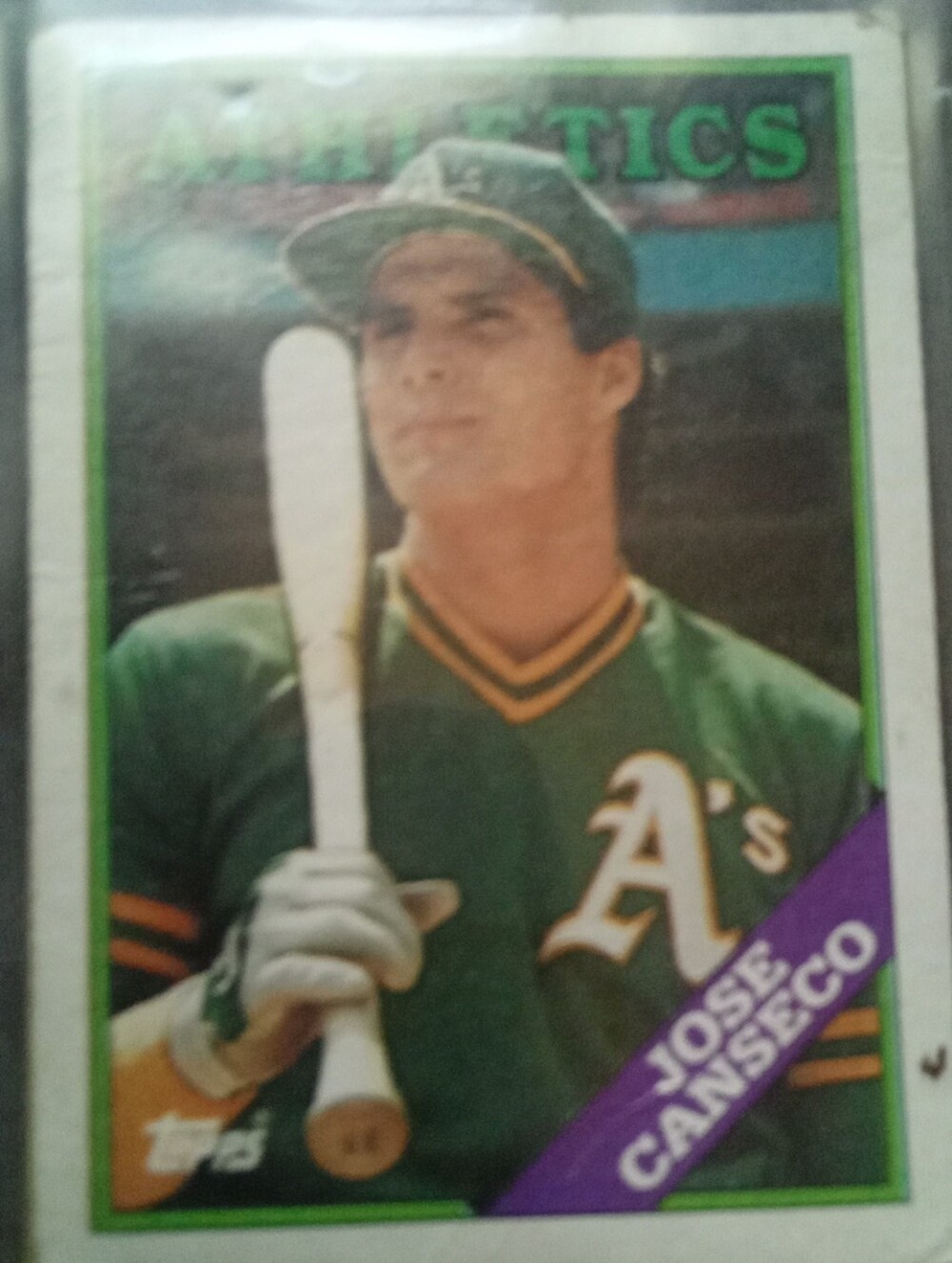 Oakland A's Green Baseball Card Collector Sleeve - Team Design